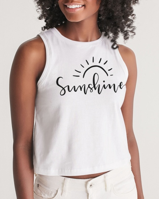 Women's Cropped Tank White