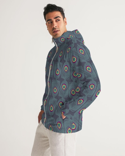 Men's Windbreaker Peacock Tails