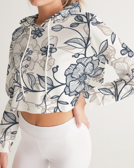 Women's Cropped Hoodie Growth