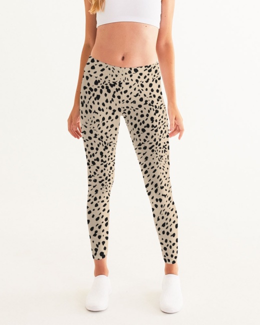 Women's Yoga Pants Cheetah Cream