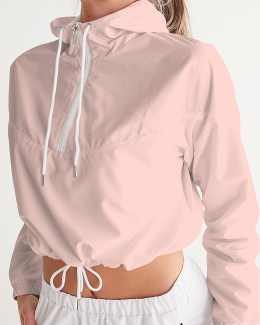 Women's Cropped Windbreaker Blush Pastel