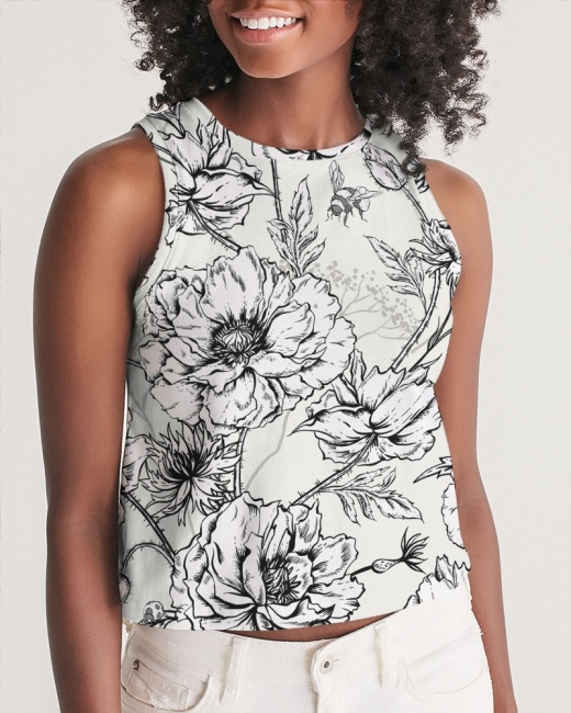 Women's Cropped Tank Secret Garden