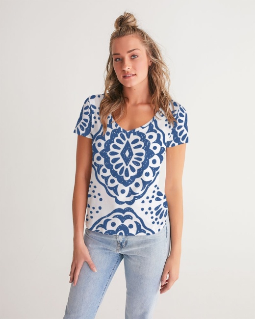 Women's V-Neck Tee Peace