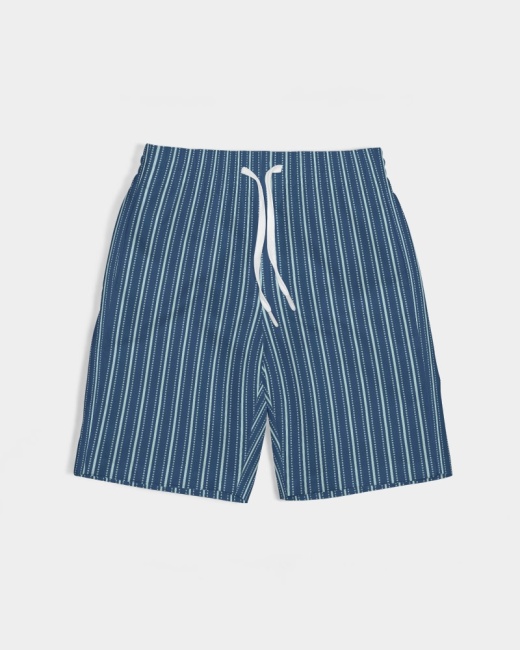Boys Swim Trunk Navy Blue Stripe