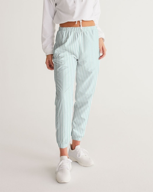 Women's Track Pants Thin Stripe-Mint
