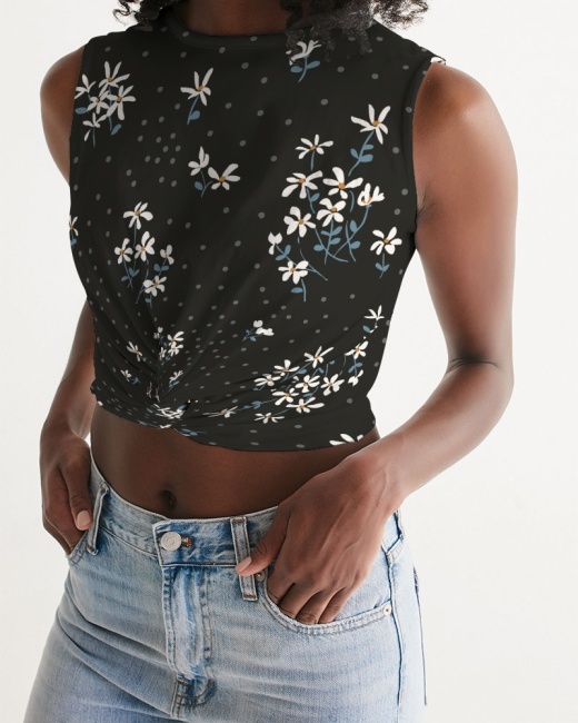 Women's Twist-Front Tank Wild Flowers