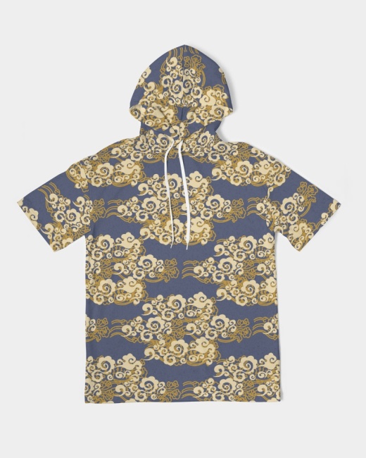 Men's Premium Heavyweight Short Sleeve Hoodie Round Dragon
