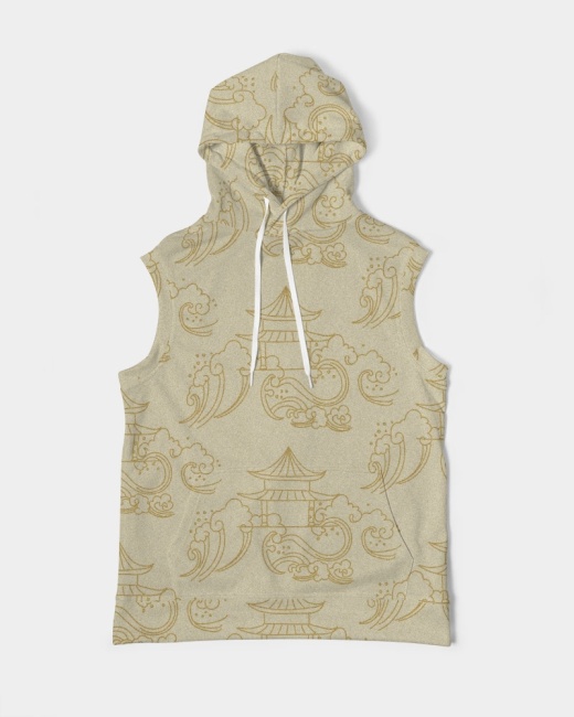 Men's Premium Heavyweight Sleeveless Hoodie Waves And Pavilion