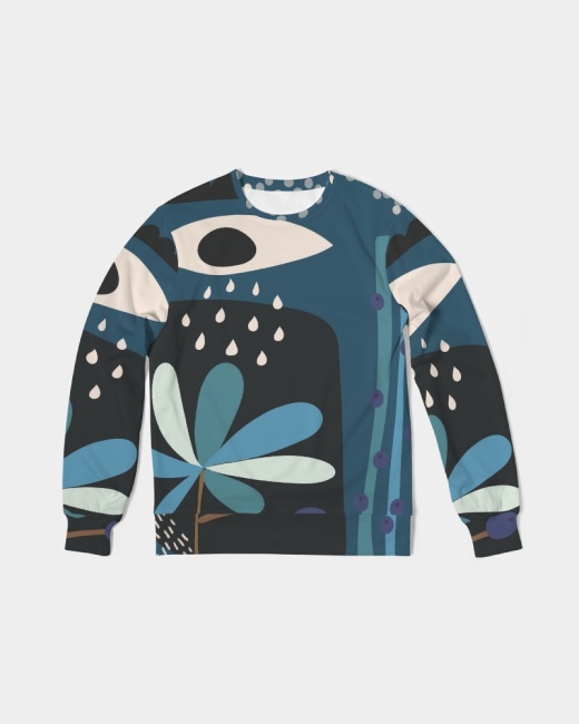 Men's Classic French Terry Crewneck Pullover Tear