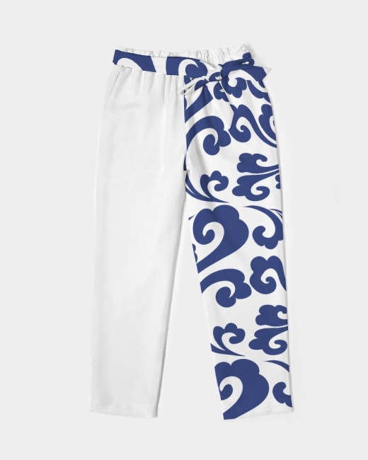 Women's Belted Tapered Pants Lucky Clouds