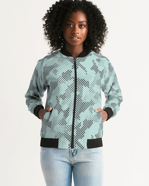 Women's Bomber Jacket Althea Athletic Diamond Camo