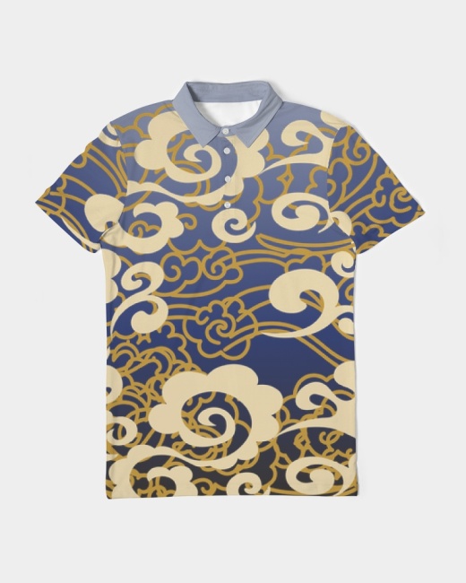 Men's Slim Fit Short Sleeve Polo Fortune Clouds