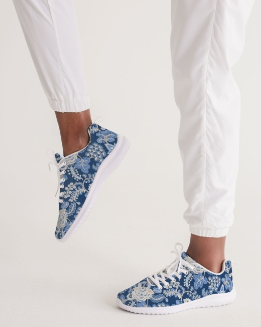 Women's Athletic Shoe Navy Turkish Floral