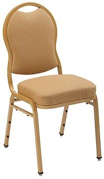 KFI 1635 "1630" Series Stack Chair with Grade 2 Fabric: 3" Seat, Without Arms
