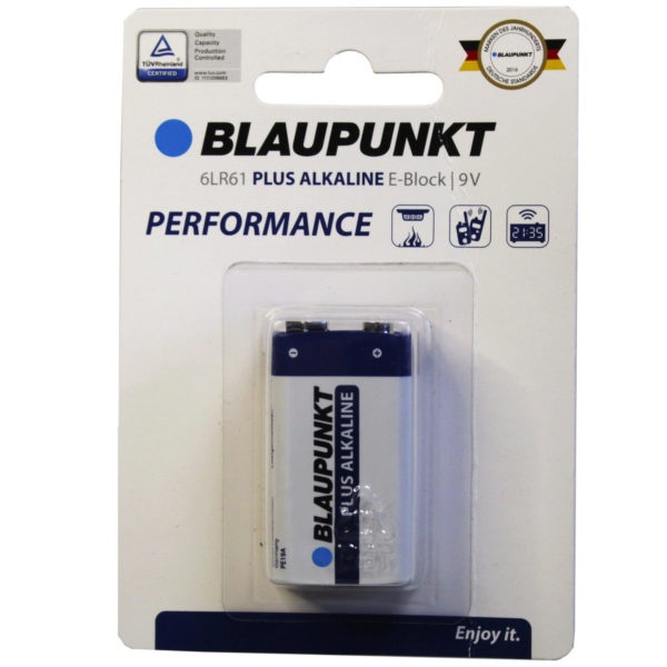 Blaupunkt Performance Plus Alkaline 9V Battery, Pack Of 10