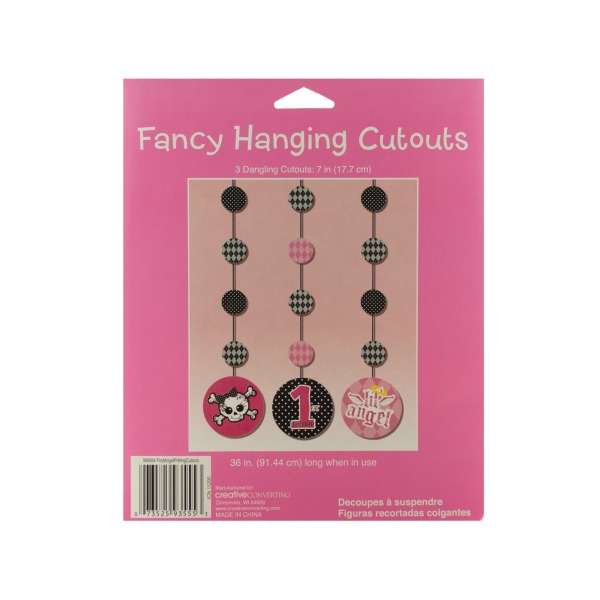 1St Birthday Fancy Hanging Cutouts, Pack Of 24