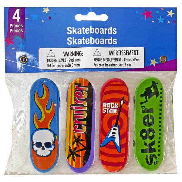 4 Pack Toy Finger Skateboards, Pack Of 36