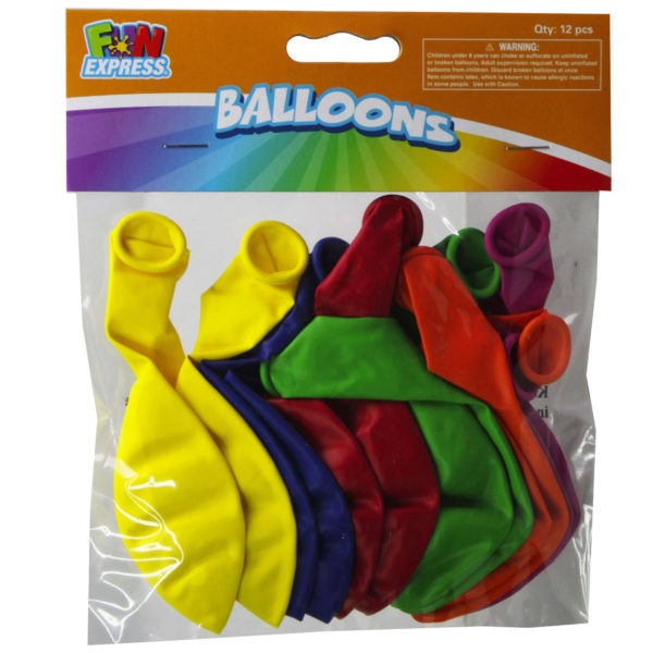 12 Pack Colorfull Balloons, Pack Of 36