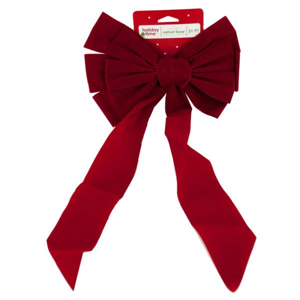 Red Velvet Holiday Bow Decoration, Pack Of 36