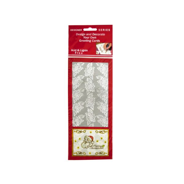 Poinsettia Silver Foil Stickers, Pack Of 24
