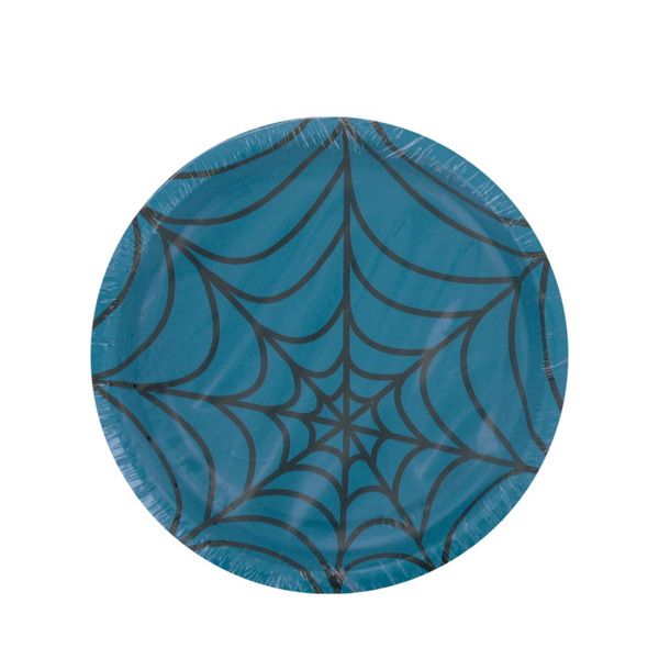 Turquoise Spiderweb Plates, Pack Of 8, Pack Of 24