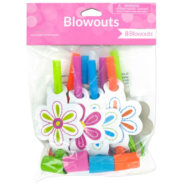 Flower Cheer Party Blowouts, Pack Of 24
