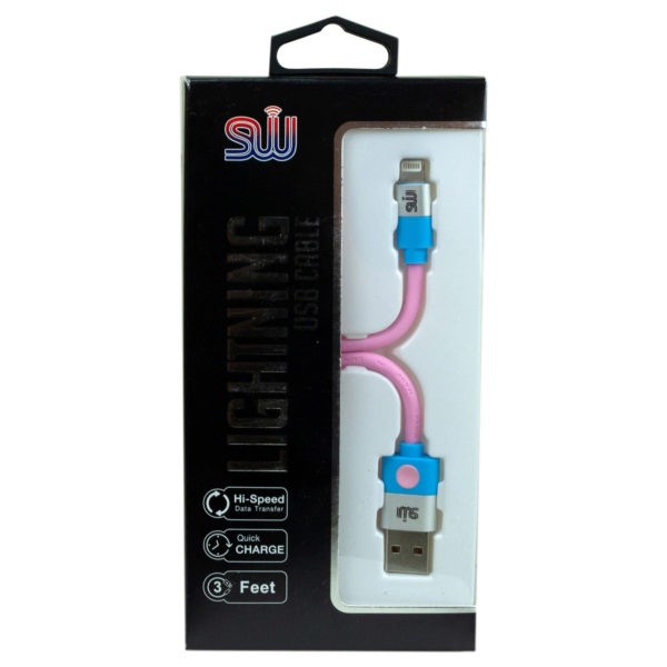 Pink Iphone Lighting Usb Cable, Pack Of 12
