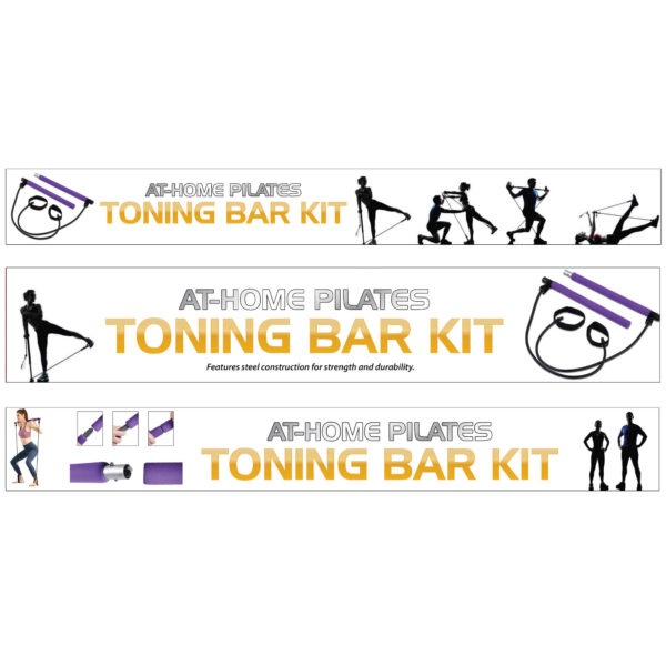 At-Home Pilates Toning Bar Kit, Pack Of 2
