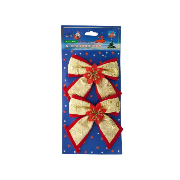 Christmas Bow Decorations, Pack Of 24