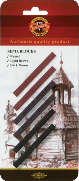 Sepia Blocks, 6 Pack, Carded