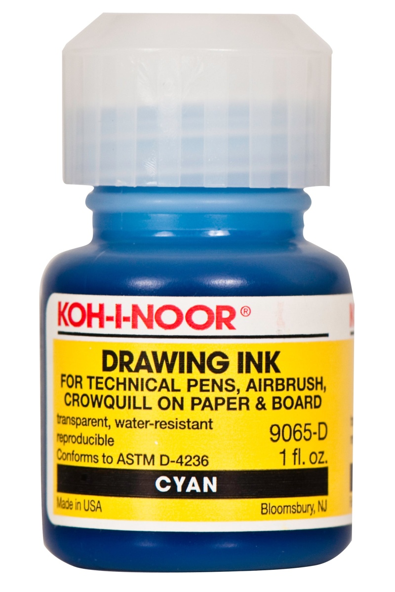 Koh-I-Noor® Drawing Ink 1 Oz. / Cyan 9065d