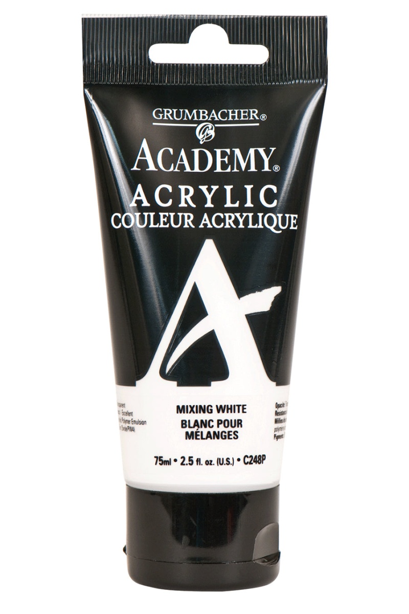 Academy® Acrylic White Color Family - Mixing White C248 / 200 Ml. (6.75 Fl. Oz.)