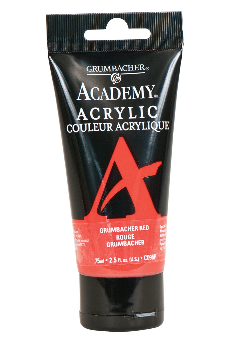 Academy® Acrylic Red Color Family - Cadmium Red Medium Hue C029 / 200 Ml. (6.75 Fl. Oz.)