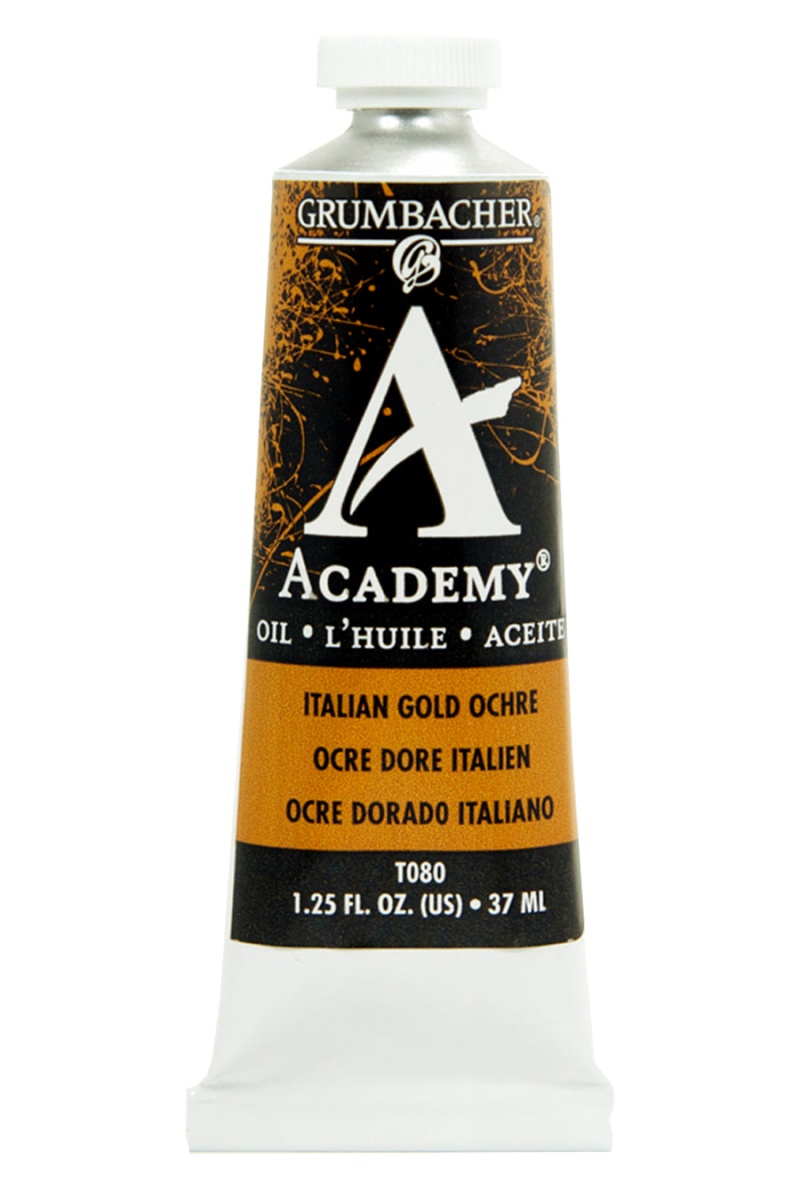 Academy® Oil Earthtone Color Family - Italian Gold Ochre T080 / 37 Ml. (1.25 Fl. Oz.)