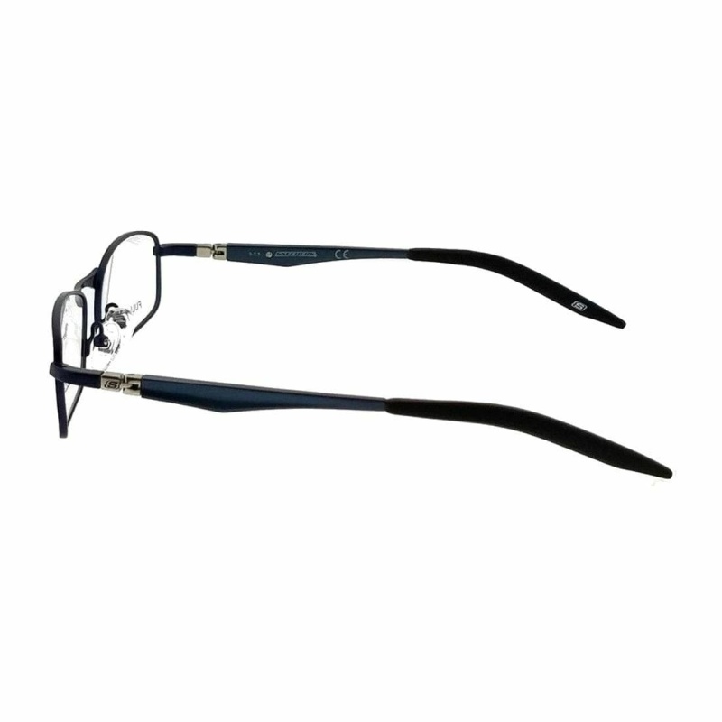 Skechers Matte Navy Rectangular Men's Metal Eyeglasses