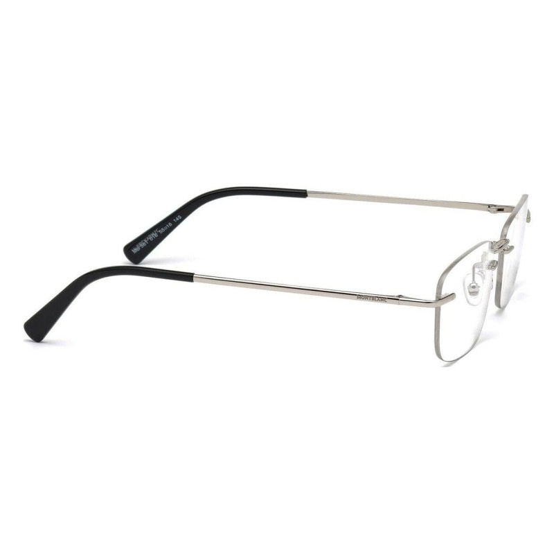 Montblanc Black Palladium Rimless Men's Rectangular Eyeglasses Frames