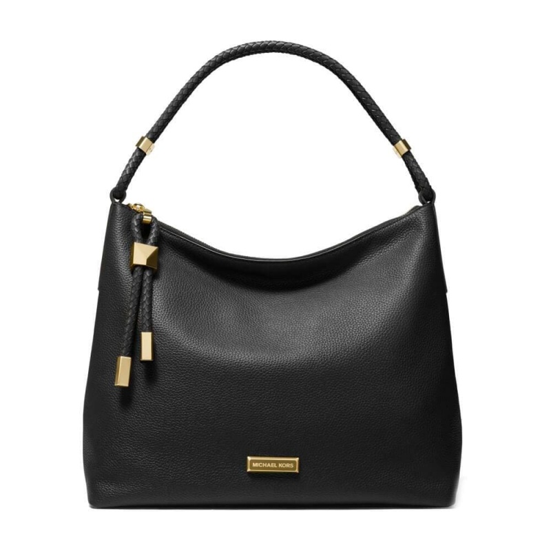 Michael Kors Lexington Women Black Leather Shoulder Bag