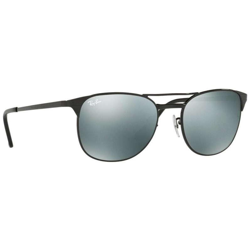 Ray-Ban Signet Black Metal Frame And Grey Polarized Lens Sunglasses