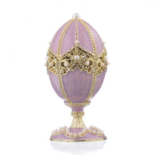 Purple Faberge Egg with Violin Inside - Keren Kopal