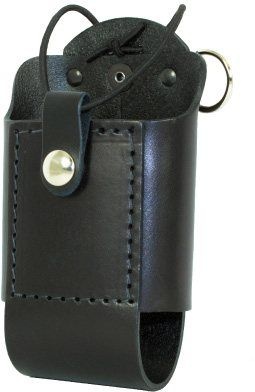 Black Full Leather Case with Nickel Hardware