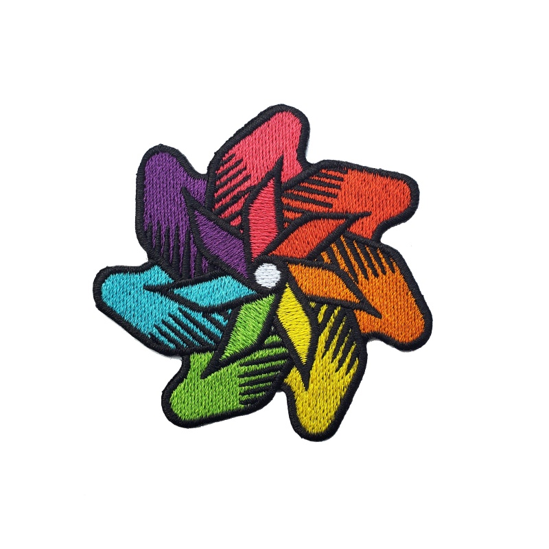 Rainbow Pinwheel Patch - Single Patch