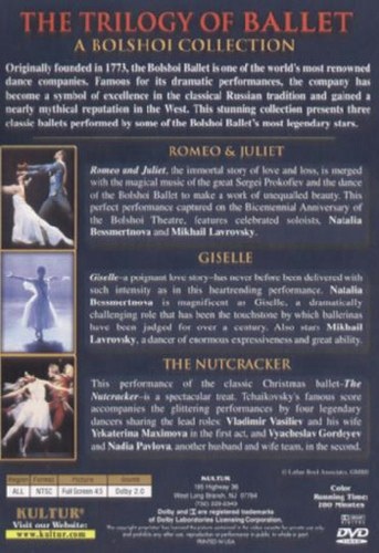 The Trilogy Of Ballet A Bolshoi Collection 3 Pack D1172 D1173 And D1201 Dvd 5 3 Ballet 