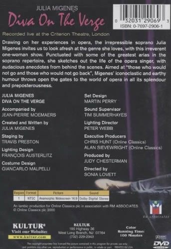JULIA MIGENES: DIVA ON THE VERGE DVD 5 Opera