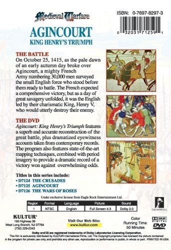 Medieval Warfare: Agincourt DVD 5 History