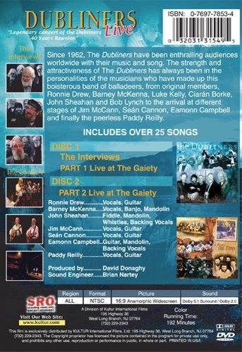 THE DUBLINERS LIVE DVD 5 (2) Popular Music