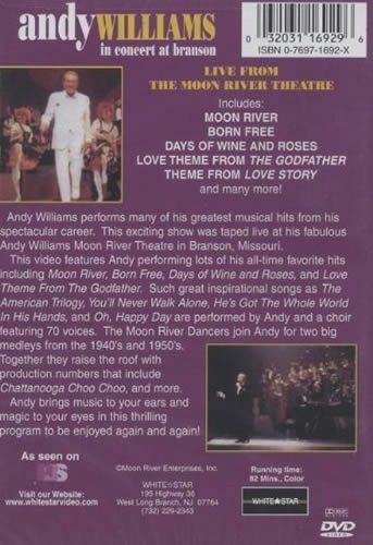 ANDY WILLIAMS IN CONCERT AT BRANSON DVD 5 Popular Music