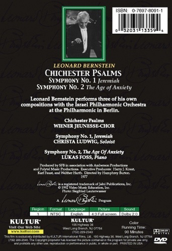 LEONARD BERNSTEIN: TROUBLE IN TAHITI DVD 5 Classical Music