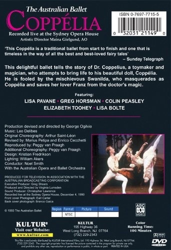COPPELIA (Sydney Opera House) DVD 9 Ballet