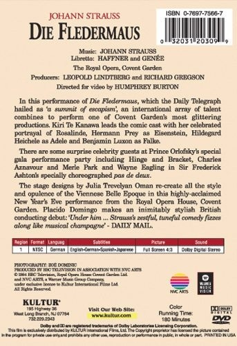 DIE FLEDERMAUS (The Royal Opera, Covent Garden) DVD 9 Opera