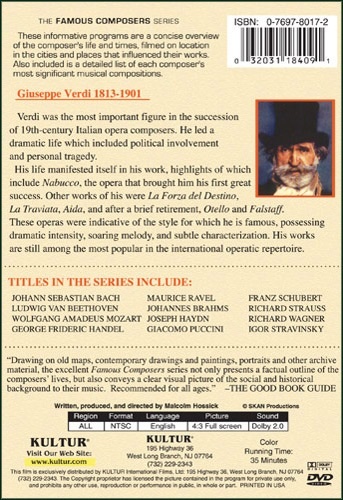 FAMOUS COMPOSERS: GIUSEPPE VERDI DVD 5 Classical Music